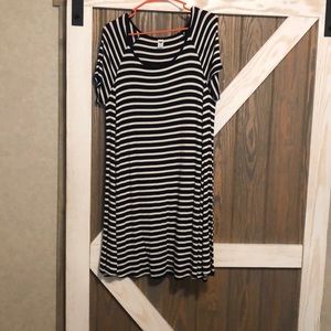 OLD NAVY Ribbed T-Shirt Swing Dress
